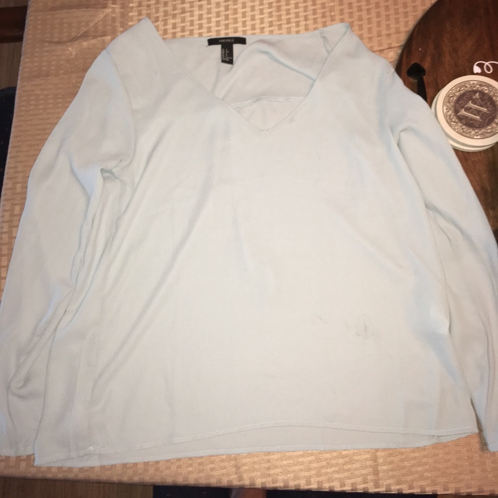Light blue sheer dressy top